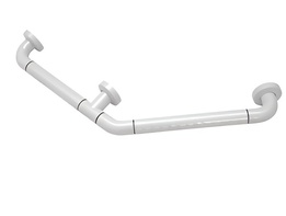 Поручень угловой трехопорный с антибактериальным покрытием (белая) - fgospostavki.ru - Ивантеевка