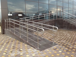 Перила для входной группы с двойным поручнем - fgospostavki.ru - Ивантеевка