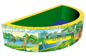 Бассейн с шариками полукруглый с шелкографией - fgospostavki.ru - Ивантеевка