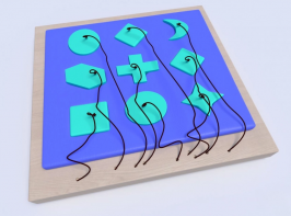 Развивающая панель с геометрическими фигурами - fgospostavki.ru - Ивантеевка