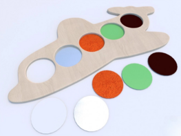 Тактильные разноцветные дощечки «Самолетик» - fgospostavki.ru - Ивантеевка