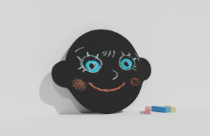 Фигурная грифельная меловая доска на тему эмоций - fgospostavki.ru - Ивантеевка