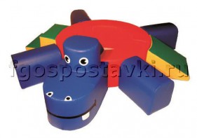 Сухой бассейн "Весёлый бегемот" с приставными элементам - fgospostavki.ru - Ивантеевка