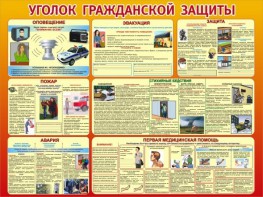 Стенд "Уголок гражданской защиты" - fgospostavki.ru - Ивантеевка