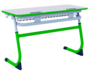 Парта SMARTY двухместная регулируемая по высоте с антивандальной кромкой - fgospostavki.ru - Ивантеевка